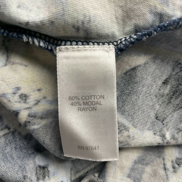 Pure Jill J. Jill Blue Floral Women's Tunic Modal Stretch Kangaroo Pocket Medium - Picture 9 of 10